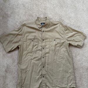Key Men's Tan and Cream Shirt